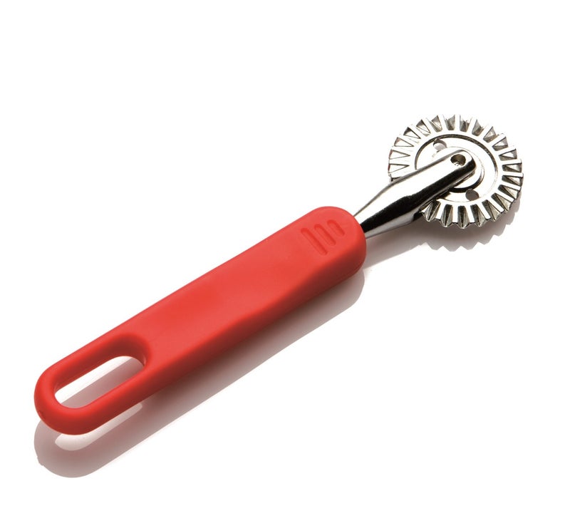 Tredoni 1.6" Pastry Wheel - Dough Stamp Cutter/Crimper, Pasta/Ravioli/Pie Maker, 4cm Stainless Steel Wheel, Easy-grip Handle, Multicolor - Image 1
